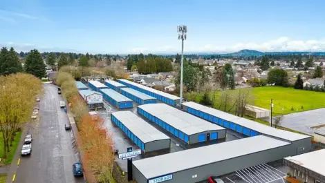 aerial view of the glacier west self storage vancouver wa