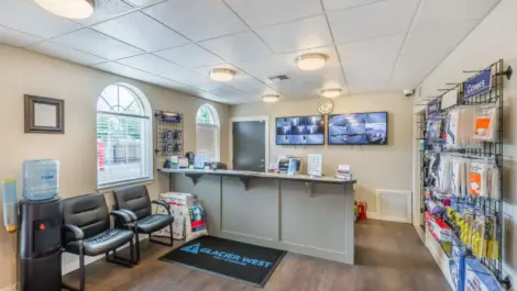 inside the facility lobby