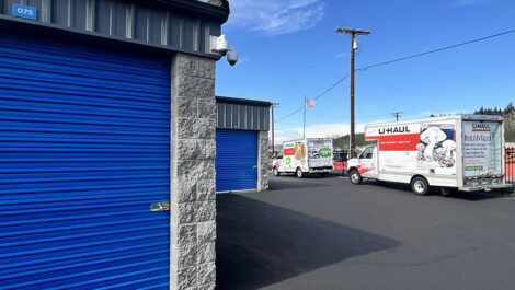 Glacier West Self Storage Orting storage security camera and U-Haul truck rental