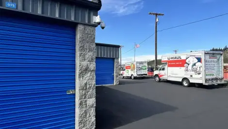 Glacier West Self Storage Orting storage security camera and U-Haul truck rental