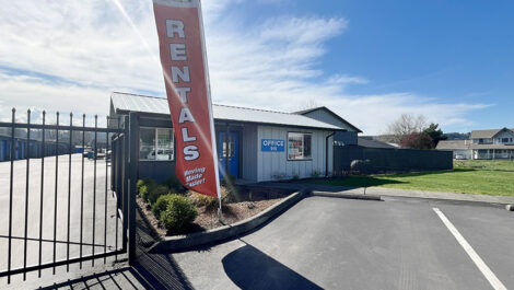 Glacier West Self Storage Orting storage office and security gate